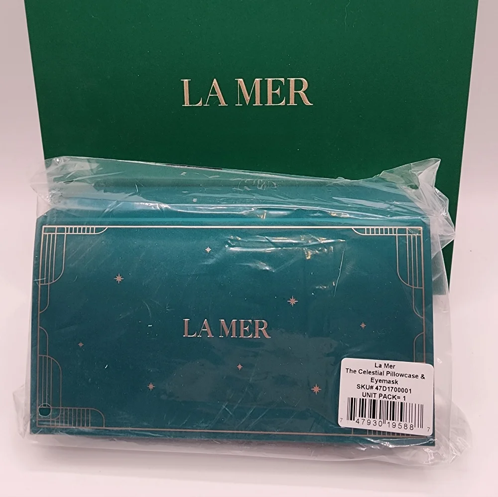 La Mer Celestial Pillowcase & Sleep Mask NWT